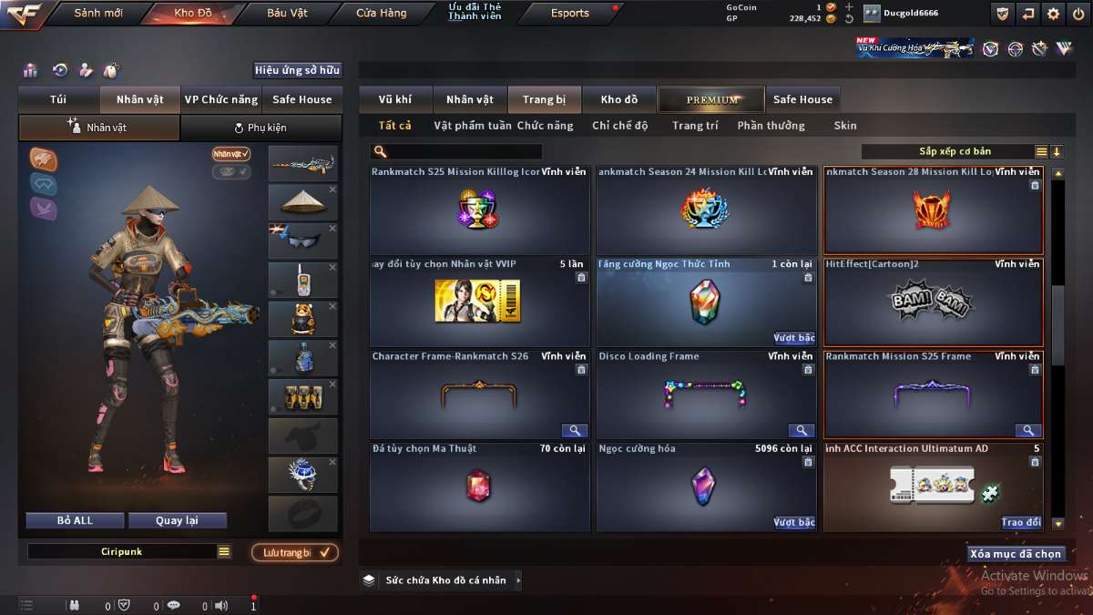 shop acc cf uy tin gia re